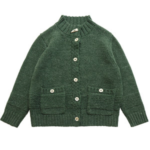 
Deer and Birds Warm Spring Preface Containing Wool Thick Needle Crochet Atmosphere Three-Color Loose Sweater Cardigan 7255