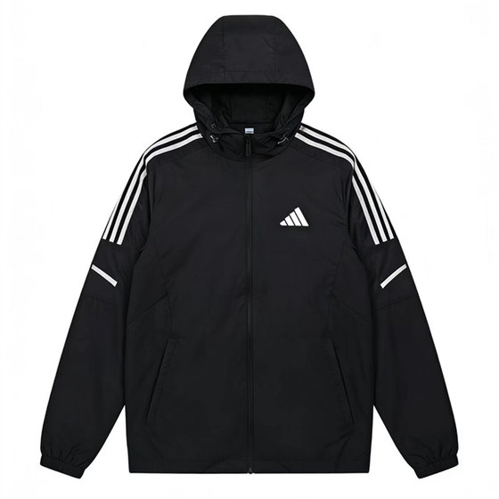 
Autumn and winter brand new jackets, spring and autumn casual sports windbreakers, men's and women's three-stripe fitness jackets, hooded jackets