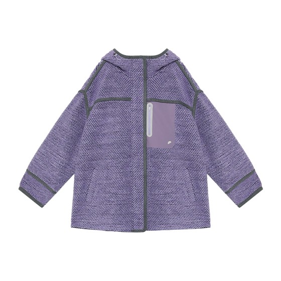 
[Special Offer] Wool Blended Semicircle Original Women's 2025 Autumn Mid-Length Loose Spliced Hooded Jacket