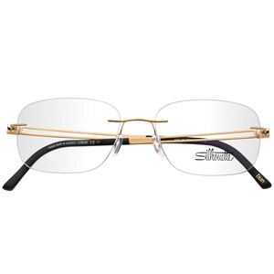 
Shile glasses frame men's ultra-light square pure titanium frameless business myopia big face gold screw-free glasses frame 5550