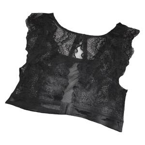 Lace edge girl thin tube top sexy sensitive underwear no steel ring beautiful back small flying sleeve underwear double -breasted buckle comfortable
