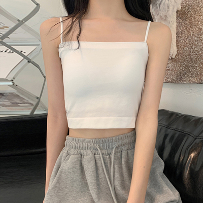 taobao agent Spring top with cups, tube top, protective underware, bra top, long-sleeve, short bottom shirt, jacket, beautiful back