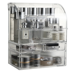 Cosmetic Storage Box Desktop Dresser Dustproof Large Capacity Household Transparent Skin Care Product Lipstick Mask Storage Rack