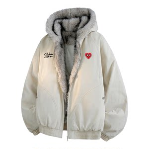 
Charles Heart American Mountain Carving Cotton Clothes for Men and Women Winter New Cotton Jackets Warm and Thickened Couple Cotton Coat Jackets