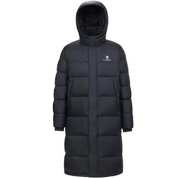 Camel hooded outdoor warm down jacket