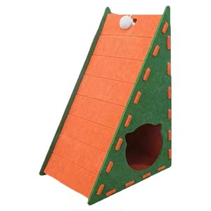 
Pet Tunnel Drilled Felt Cat Nest Cat Rack Double-layer Cat Climbing Frame Non-shedding Triangular Cat Scratching Post Multi-layer Cat Scratching Board