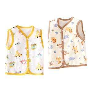 
Baby vest, baby vest, pure cotton, warm cotton horse clip, men, women, children's vest