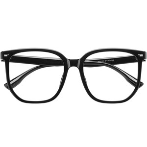 
Extra large frame glasses for women black frames without makeup artifacts against blue light myopia can be matched with large face and slimming square face frame