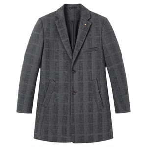 
Plus size men's suit jacket autumn and winter casual new product oversized woolen coat three-button suit mid-length