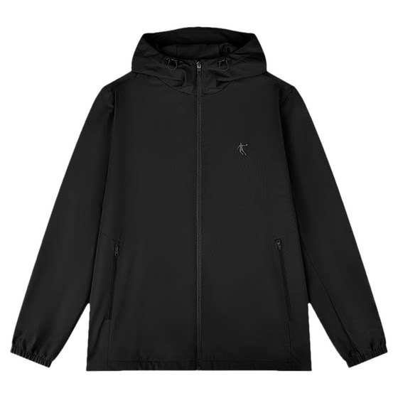 
Jordan woven jacket jacket plus velvet hooded men's 2026 spring new outdoor leisure windproof and water-repellent