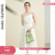 Yisha Bufei Qingwei ຂະຫນາດນ້ອຍ floral suspender dress ສົດ 2024 ໃຫມ່ຂອງແມ່ຍິງ summer slim ແອວ A-line skirt ຍາວ