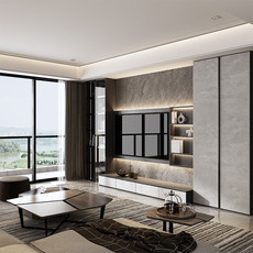 Тумба под телевизор на заказ 皮阿诺北欧电视柜茶几组合小户型家用客厅现代简约地柜电视机柜