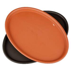 Water -absorbing stone base pot oval flower pot tray tile red thickened resin rockery pot pot pad plastic water plate basin