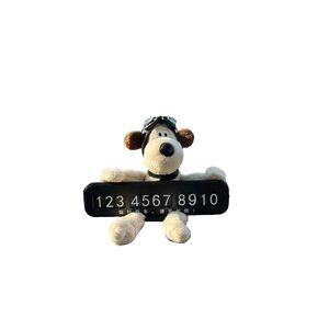 
Cute personality puppy, mobile phone, car temporary parking number, moving license plate ornaments, car supplies