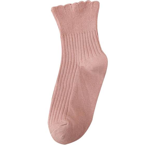 Songkou socks female pure cotton cotton middle socks Spring and autumn mothers' swollen foot, wide mouth, no threatening autumn and winter pregnant women confinement socks
