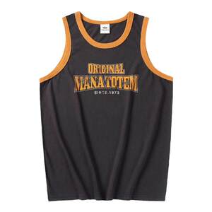 Printed contrasting color men's vest vest pure cotton sleeveless T-shirt fitness muscle training summer sportswear basketball suit
