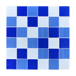 Imitation mosaic tiles ceramic blue swimming pool tiles