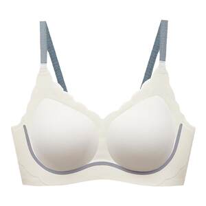 
Underwear women's markless one-piece simple color-blocking ice silk suspender beautiful back gathered girl's sport bra