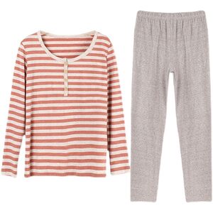 Dingya pajamas Furnishing Home Service Spring and Summer Boom -sleeved Pure Cotton Men's Home Service All -Cotton Set can be worn outside