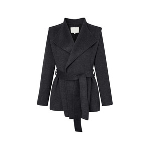 
[97% Sheep Wool] Floating Dark Gray Short Double-sided Woolen Jacket 2025 Winter Premium Coat