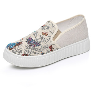 
Spring and Autumn Fisherman Soft Sole Anti-Slip Thick Sole One-Pick Lazy Shoes Breathable Comfortable Fashion Casual All-Match Canvas Shoes