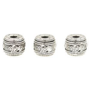
Seiko spacer beads Thai silver rotatable pattern lotus Pixiu spacer beads S990 pure silver DIY bracelet bead accessories