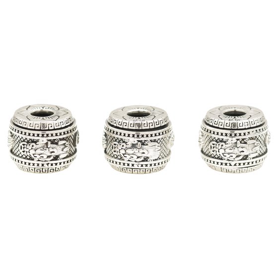 
Seiko spacer beads Thai silver rotatable pattern lotus Pixiu spacer beads S990 pure silver DIY bracelet bead accessories