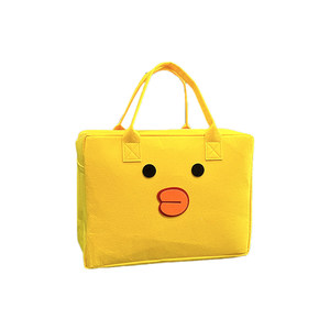 Cartoon doll Casual felt handbag new luggage storage bag is simple versatile fashion oversized handbag