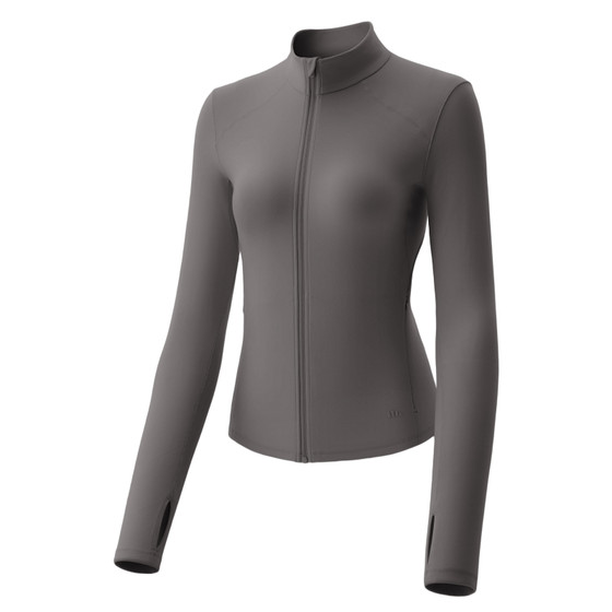 
Jiaoxia High Elastic Sports Yoga Jacket Women's Spring and Summer Outdoor Skin Clothing Anti-UV Slim Stand-Collar Sun Protection Clothing