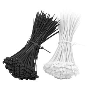 Nylon plastic tie black and white self -locking buckle tie line with buckle rope strong pull tile fixed strap line band