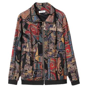 Mom big -size jacket outer jacket women's foreign clothes
