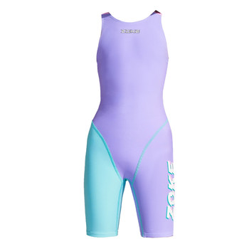 Professional training for children's one-piece five-point swimsuit