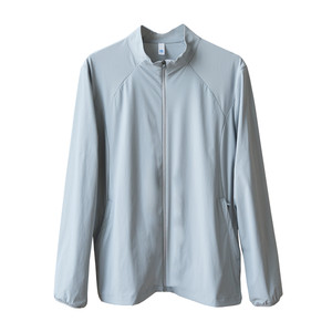 
125g Men's Lightweight Stand Collar Raglan Sleeve Jacket Stretch Fine Plaid Casual Jacket Top k