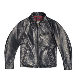 1930 Classic lapel into the oral layer, stiffly dyed horse skin leather leather coat, male wear resistance, wearing, bone, bone and bone