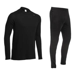 Decathlon warm underwear Men's autumn clothes autumn pants women's set speed dry running ski