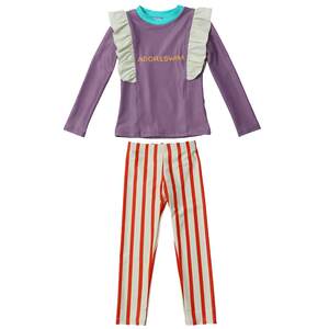 Aidor 2025 summer new split long-sleeved sun protection children's swimsuits, small and medium-sized children's swimsuits, girls' swimsuits
