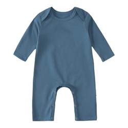 Spring and Autumn Children's Baby Boys Pure Cotton Onesie Boys Baby Autumn Clothes Solid Color 3 Baby 2 Clothes 6 months and 1 year old