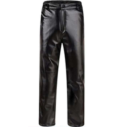 Winter New Middle-aged And Elderly Waist-protecting Knee-protecting Motorcycle Leather Pants For Men With Velvet And Thickened Windproof And Waterproof Warm Pants For Men