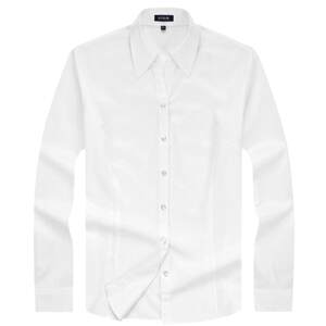 Younger Spring and Autumn New Women's Long -sleeved Shirt Official Business Free Working Works White Shirt 1718
