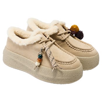 
Fed deep-mouth single shoes winter new women's shoes warm kangaroo shoes beaded thick-soled shoes women's models S1022-YAB199