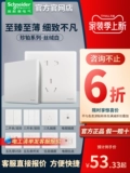 Schneider Ultra -Thin Switch Panel панель Raintian Platinum Series Wall 86 Type Home использует матовую одно единственное и 5 -е отверстие