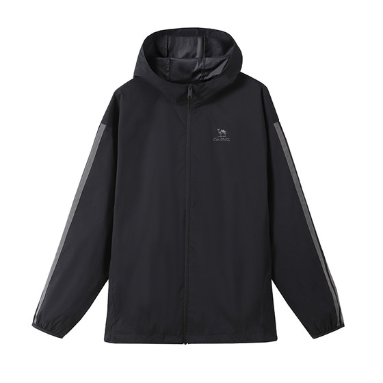 
[Water-Repellent] Camel Campus Windbreaker Jacket Men's and Women's Retro Couple Spring and Summer Sports Outdoor Hooded Jacket