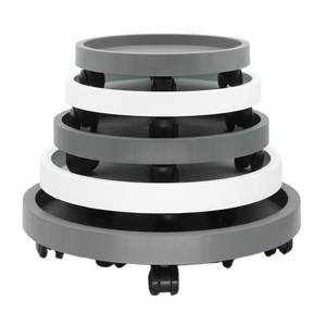 Growth magic resin mobile tray flower plate plastic base universal wheel pot bottom bracket roller roller connecting water tray chassis