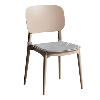 Thickened plastic dining chair, modern simple backrest stool, household Nordic dining table and chair, comfortable and long-lasting small chair with backrest