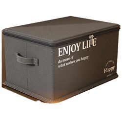 Clothes storage basket, fabric foldable storage box with lock, wardrobe organizer, large capacity storage box, snacks and toys