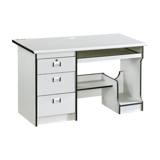 
Thickened plate silver gray-white fireproof board office desk computer desk single employee desk financial desk household writing desk