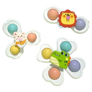 Baby suction cup rotary music children's baby cartoon table bathing car finger rotation toys 0-1 years old 6 months
