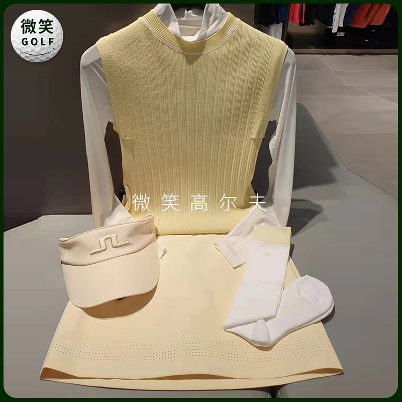 Golf ball uniform versatile bottom shirt+short skirt+vest+hat j lin*Korean purchasing 2022 Ms. Xia