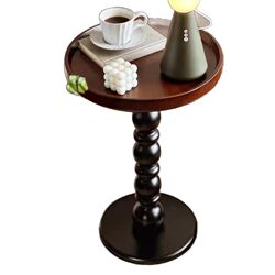 French retro solid wood small coffee table living room sofa side table