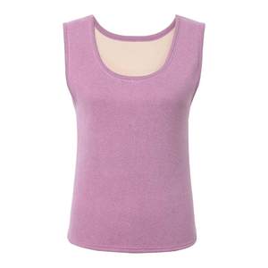 Keep warm vest female plus velvet thick autumn and winter warm underwear middle -aged and elderly women's sleeveless tops with sleeveless shirt female shirt female